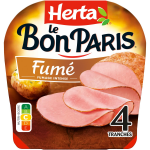 Jambon fum le bon paris herta - la barquette de 140g