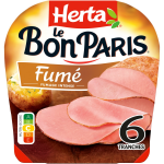 Jambon fum le bon paris herta - la barquette de 210g