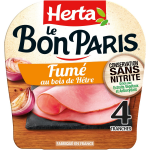 Jambon fum conservation sans nitrite le bon paris herta - la barquette de 140g
