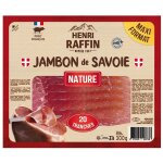 Jambon sec de savoie nature henri raffin - la barquette de 20 tranches