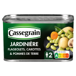 Jardini�re de flageolets, carottes et pommes de terre cassegrain - la bo�te de 265g