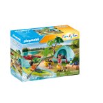 Jeu de construction famille et tente playmobil