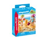 Jeux d'imitation enfant avec jouets de plage playmobil - la boite
