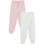 Jogging fille blanc cass� / rose 11 - 12 ans tex - le lot de 2 joggings