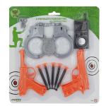 Jouet blister 2 pistolets orange avec fleches et menottes - 302226 ferry - le jouet