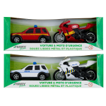 Jouet voiture et moto d urgence ferry