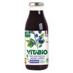 Jus myrtille sauvage 100% pur jus sans sucres ajoutés bio vitabio - la bouteille de 50cl Jus myrtille sauvage 100% pur jus sans sucres ajoutés bio vitabio - la bouteille de 50cl