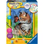 Kit de peinture numro d'art format moyen - modle alatoire ravensburger - le kit