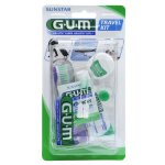 Kit de voyage brosse  dents dentifrice fil dentaire et soft picks sunstar - le kit
