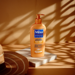 Lait corps peau claire effet soleil huile d'abricot et karit mixa - la pompe de 250ml