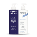 Lait corps peau déshydratée hydratant et protecteur noreva - le lot de 2 flacons - pompe de 400ml Lait corps peau déshydratée hydratant et protecteur noreva - le lot de 2 flacons - pompe de 400ml