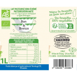 Lait frais demi - �cr�m� bio bridel - la bouteille 1l