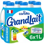 Lait demi - �cr�m� grandlait candia - le pack de 6 bouteilles de 1l
