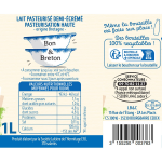 Lait frais demi - �cr�m� bridel - la bouteille 1l