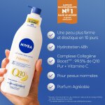 Lait raffermissant hydratant 48h q10 vitamine c peaux normales nivea - le flacon de 250ml
