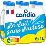 Lait sans lactose 1% mg candia - le pack de 6 bouteilles de 1l
