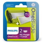 Lames de rasoir pour homme visage et corps oneblade philips - les 2 lames Lames de rasoir pour homme visage et corps oneblade philips - les 2 lames