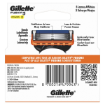 Lames de rasoir pour homme fusion5 power gillette - le paquet de 4 recharges de lames