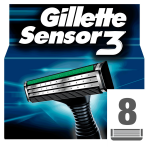 Lames de rasoir pour homme sensor 3 gillette - le paquet de 8 lames