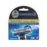 Lames de rasoir pour homme compatible mach 3 carrefour - le paquet de 5