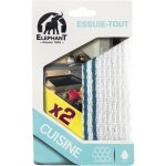 Lavette cuisine 32x32 cm elephant lbd - les 2 essuie tout