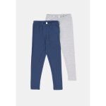 Legging fille marine / gris 7 - 8 ans tex - le lot de 2 leggings