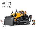 Lego le bulldozer jaune, jouet de chantier de construction60466 lego - la bote