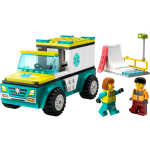 Lego city l ambulance de secours et le snowboardeur 60403 lego - la bote