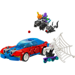 Lego marvel la voiture de course de spider - man contre le bouffon vert venomis 76279 lego