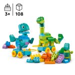 Lego ma ville dinosaures sur roues 3 - en - 1, jouet d apprentissage par le jeu pour tout - petits 10451 ...