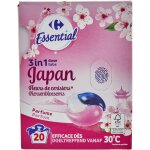 Lessive capsules 3in1 fleurs de cerisiers carrefour essential - les 20 doses de 13g