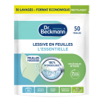 Lessive en feuilles l'essentielle hydrosoluble dr beckmann - le paquet de 50 feuilles