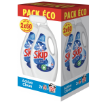 Lessive liquide active clean skip - le lot de 2 bidons de 60 lavages