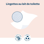 Lingettes bébé nettoyantes corps et visage lait de toilette biolane - le paquet de 72 lingettes Lingettes bébé nettoyantes corps et visage lait de toilette biolane - le paquet de 72 lingettes