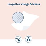 Lingettes bb nettoyantes mains et visage biolane - le paquet de 64 lingettes
