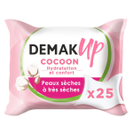 Lingettes dmaquillantes cocoon / peaux sensibles demak'up - le paquet de 25
