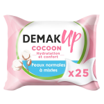 Lingettes dmaquillantes cocoon / peaux normales demak'up - le paquet de 25