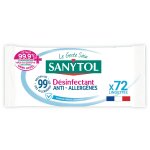 Lingettes dsinfectantes anti - allergnes sanytol - le paquet de 72 lingettes