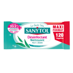 Lingettes désinfectantes multi - usages eucalyptus sanytol - le paquet de 120 lingettes Lingettes désinfectantes multi - usages eucalyptus sanytol - le paquet de 120 lingettes
