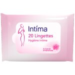 Lingettes intime  l'hamamlis fracheur longue dure intima - le paquet de 20 lingettes