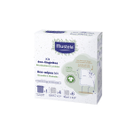 Lingettes bb rutilisables et lavables bio mustela - la boite de 6 lingettes + le filet de lavage