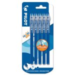 Lot de 5 stylos effaables avec gomme 0. 7mm - bleu
