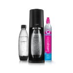 Machine � eau p�tillante terranlv + 2 bouteilles 1l noire sodastream