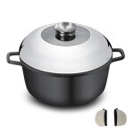 Marmite 36 cm fonte aluminium avec couvercle rossetto - le faitout