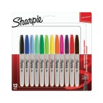 Marqueur permanent pointe fine - x12 colors assortis sharpie - le lot de 12 marqueurs Marqueur permanent pointe fine - x12 colors assortis sharpie - le lot de 12 marqueurs