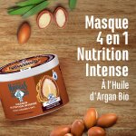 Masque capillaire nutrition intense huile d'argan 4 en 1 le petit marseillais - le pot de 370ml