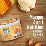Masque capillaire nutrition multi - usages 4 - en - 1 le petit marseillais - le pot de 370ml