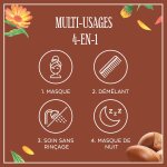 Masque nutrition cheveux secs  trs secs calendula et huile d'argan bio le petit marseillais - le pot ...