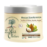 Masque nourrissant olive karité argan cheveux secs et abîmés le petit olivier - le pot de 330ml Masque nourrissant olive karité argan cheveux secs et abîmés le petit olivier - le pot de 330ml