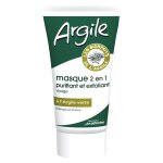 Masque visage 2 en 1 purifiant et exfoliant  l'argile verte juvaflorine - le tube de 70g